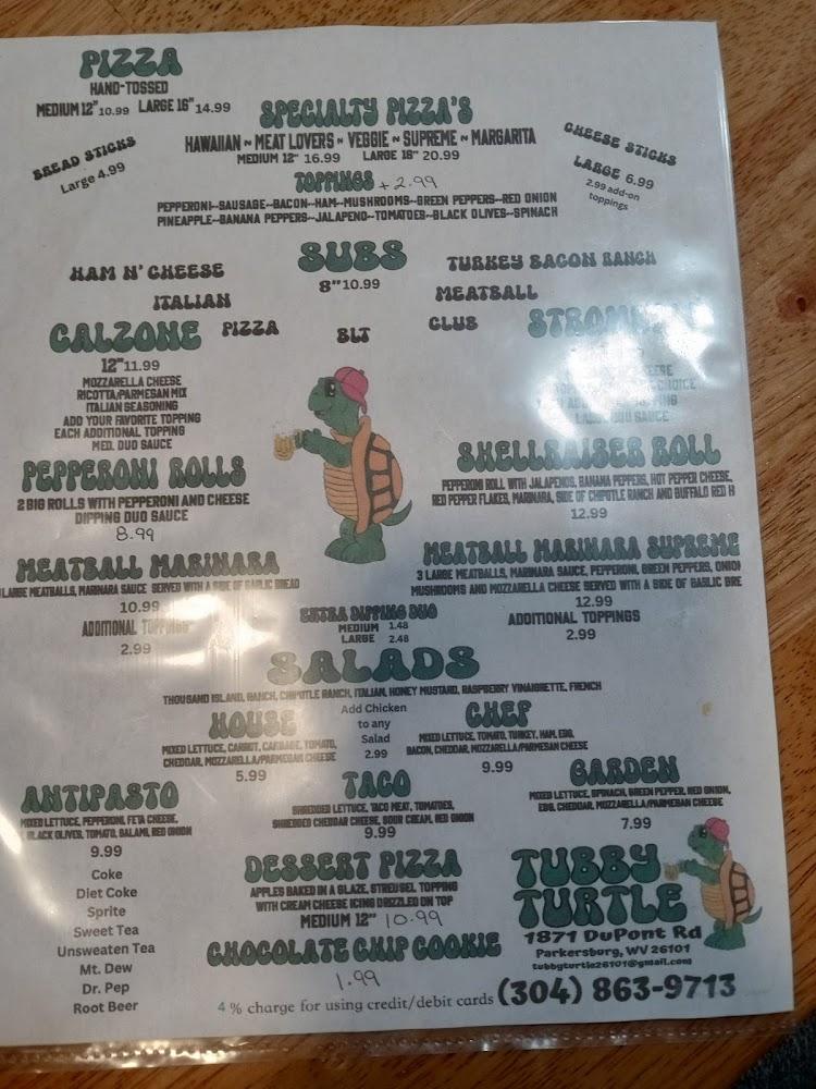 Tubby Turtle Menu image 3
